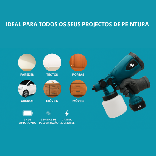 Pistola de pintura sem fio