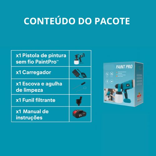 Pistola de pintura sem fio