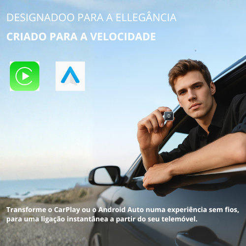 Mini Cube 3.0 Adaptador sem fios CarPlay e Android Auto