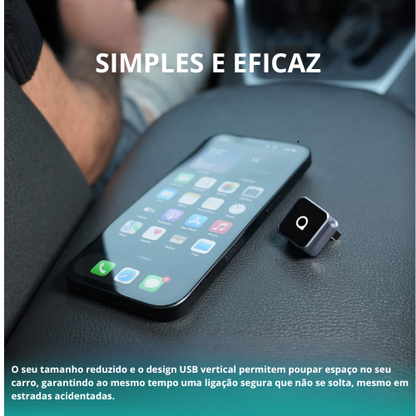 Mini Cube 3.0 Adaptador sem fios CarPlay e Android Auto