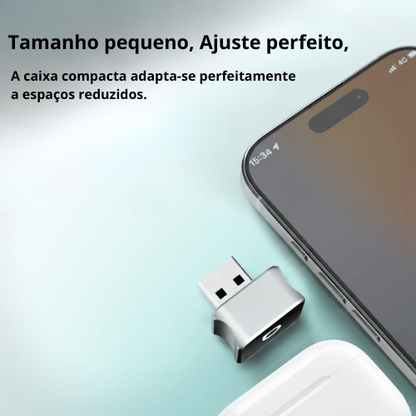 Mini Cube 3.0 Adaptador sem fios CarPlay e Android Auto