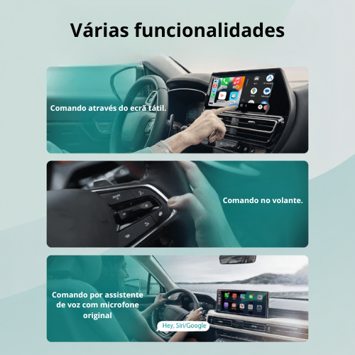Mini Cube 3.0 Adaptador sem fios CarPlay e Android Auto