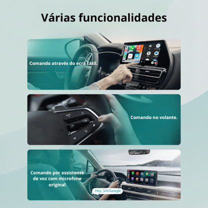 Mini Cube 3.0 Adaptador sem fios CarPlay e Android Auto